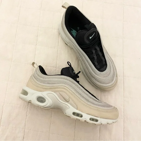 Nike Air Max 97 Black and Cream Shoes - Picture 1 of 9
